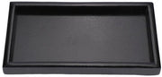 Piatto di Servizio in Legno - Antiscivolo - Nero - 22x12 cm - Multifunzionale per Tè/Frutti/Caffè