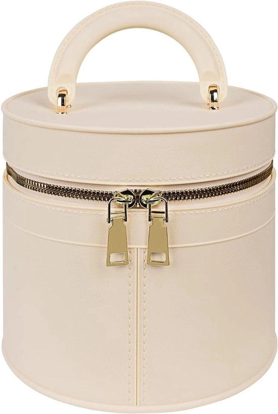 Lunchbox rotonda isolata - Scocca rigida - Impermeabile all'acqua - Manico portatile - 20 oz - Compatibile con Crock Pot - Bianco