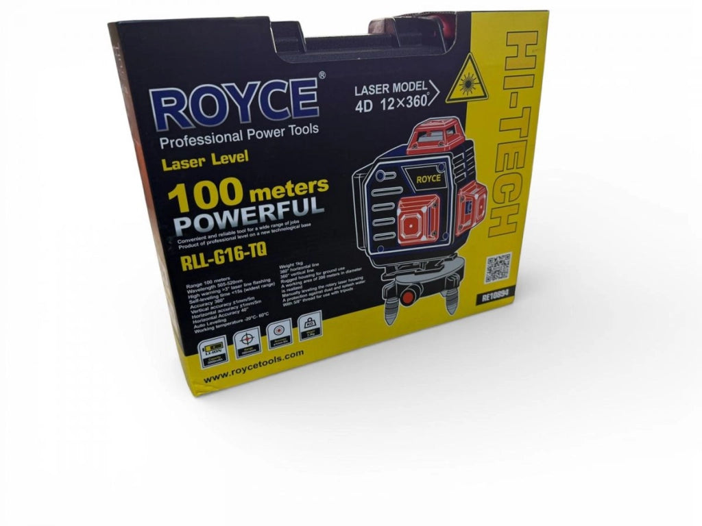 Livella Laser 4D Autolivellante Led 16 Linee 360 Gradi Tracciatore Professionale RLL-G16-TQ RE10894