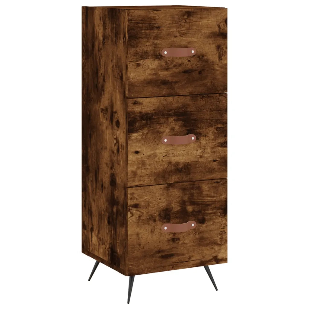 Credenza Rovere Fumo 34,5x34x90 cm in Legno Multistrato 828577