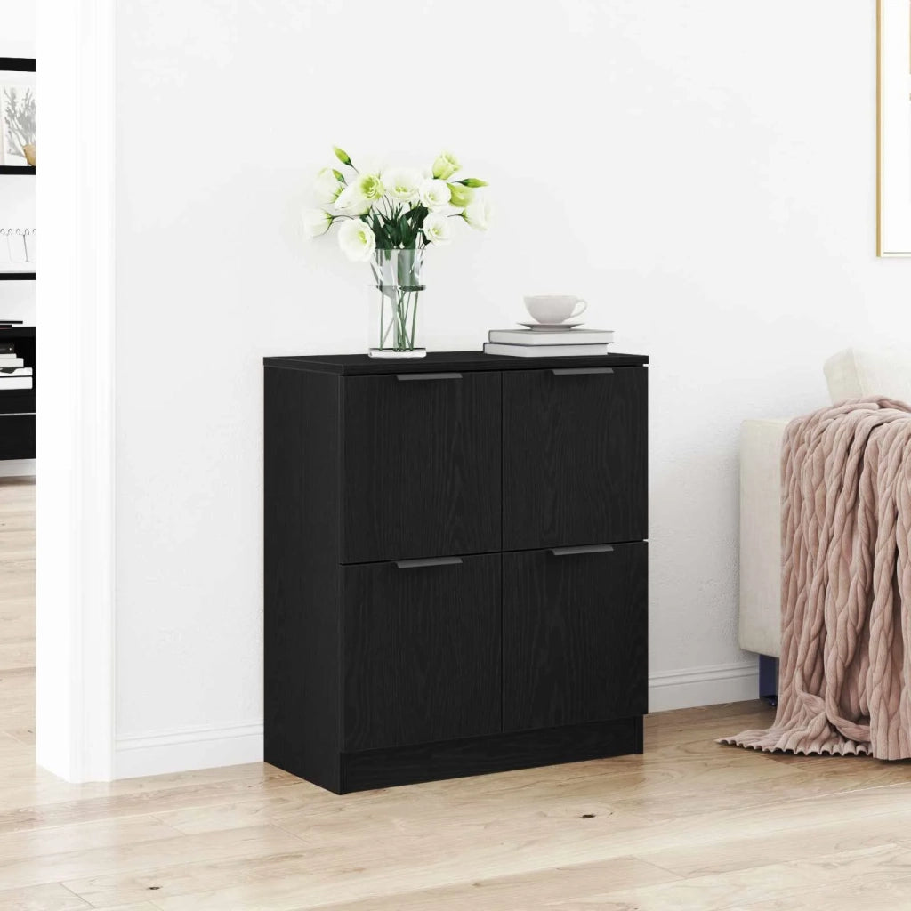 Credenza Rovere Nero 60 x 30 x 70 cm Legno multistrato 862739