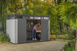 Casetta da Giardino Porta Attrezzi 342x218x226 cmin Duotech Keter Artisan 11x7 Grigia