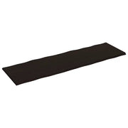 Piano Tavolo Marrone Scuro 200x60x(2-4) cm Rovere Non Trattato 364050