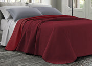 Quilt Trapuntino Estivo 100gr/mq Bicolor Double Face Tinta Unita Modello Cloe - Piazza E Mezza - Bordeaux