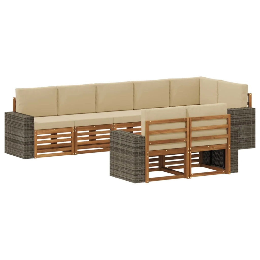 Set di divani da esterno 8 pz Poliestere 3384519