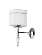 Applique HILTON cromata grigia con cristalli E27 Jupiter