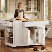 Isola Cucina su Ruote con Cassetti e Ante ¨C MINIMAL ¨C 120x50x92 cm