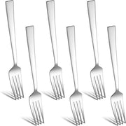 6 forchette in acciaio inossidabile da tavola 19 cm forchette da dessert forchette da dessert - lucido a elevata finitura e resistente all'acqua calda del lavastoviglie