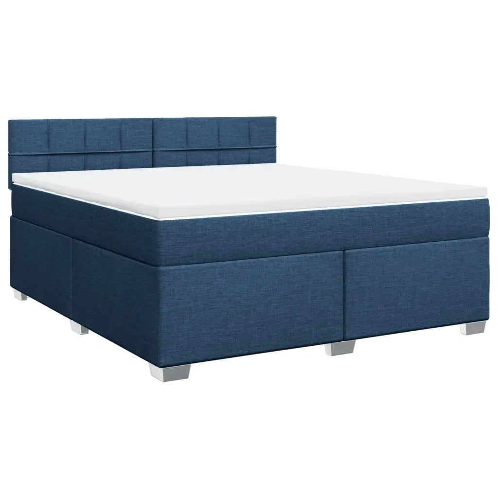 Giroletto a Molle con Materasso Blu 180x200 cm in Tessuto 3285973