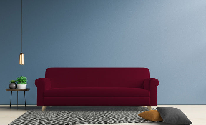 Copridivano Elasticizzato 2 Posti in Poliestere Leslie Bordeaux