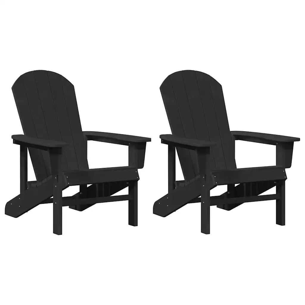 Sedia da Giardino 2 pcs Nero 82 x 74 x 92 cm Polietilene 3335828