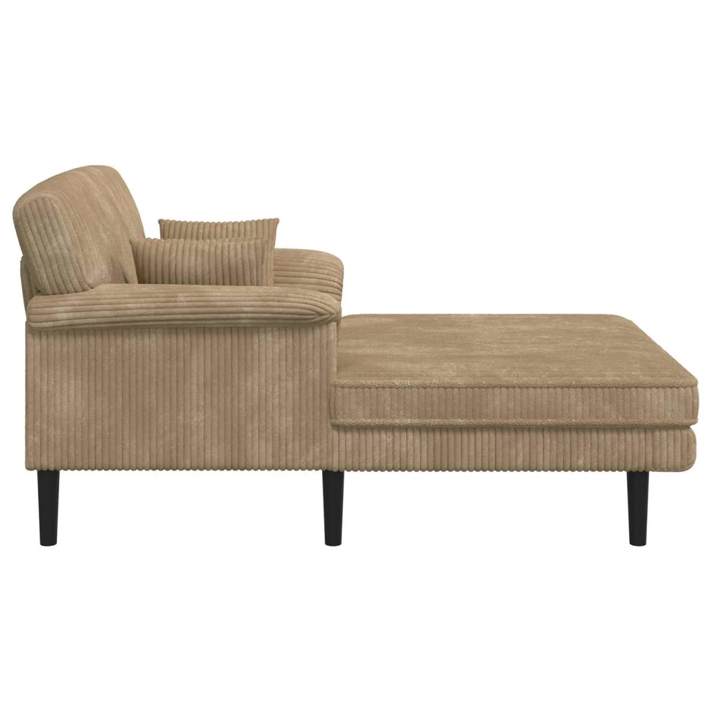 Chaise longue Tortora Tessuto in velluto a coste 42048039