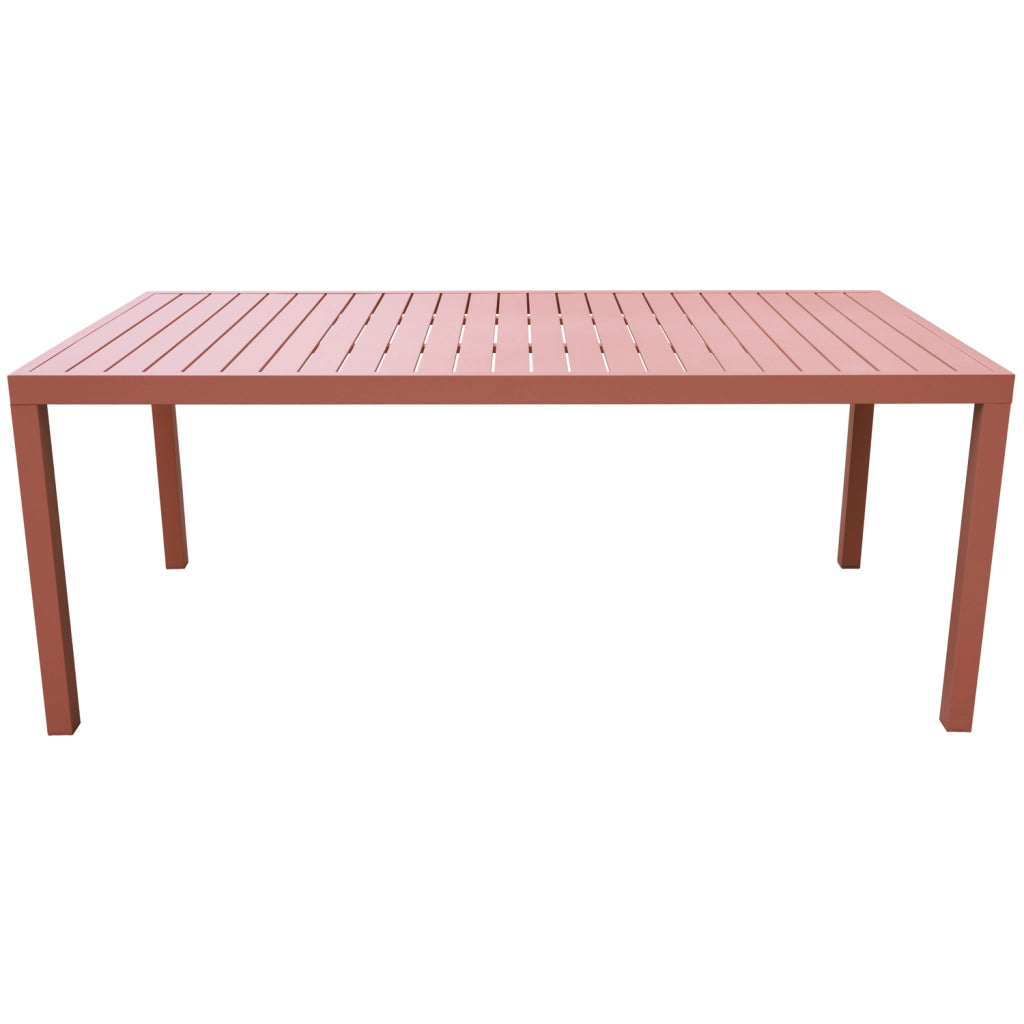 Set di mobili da giardino BARI in textilene terracotta 8 posti - alluminio terracotta