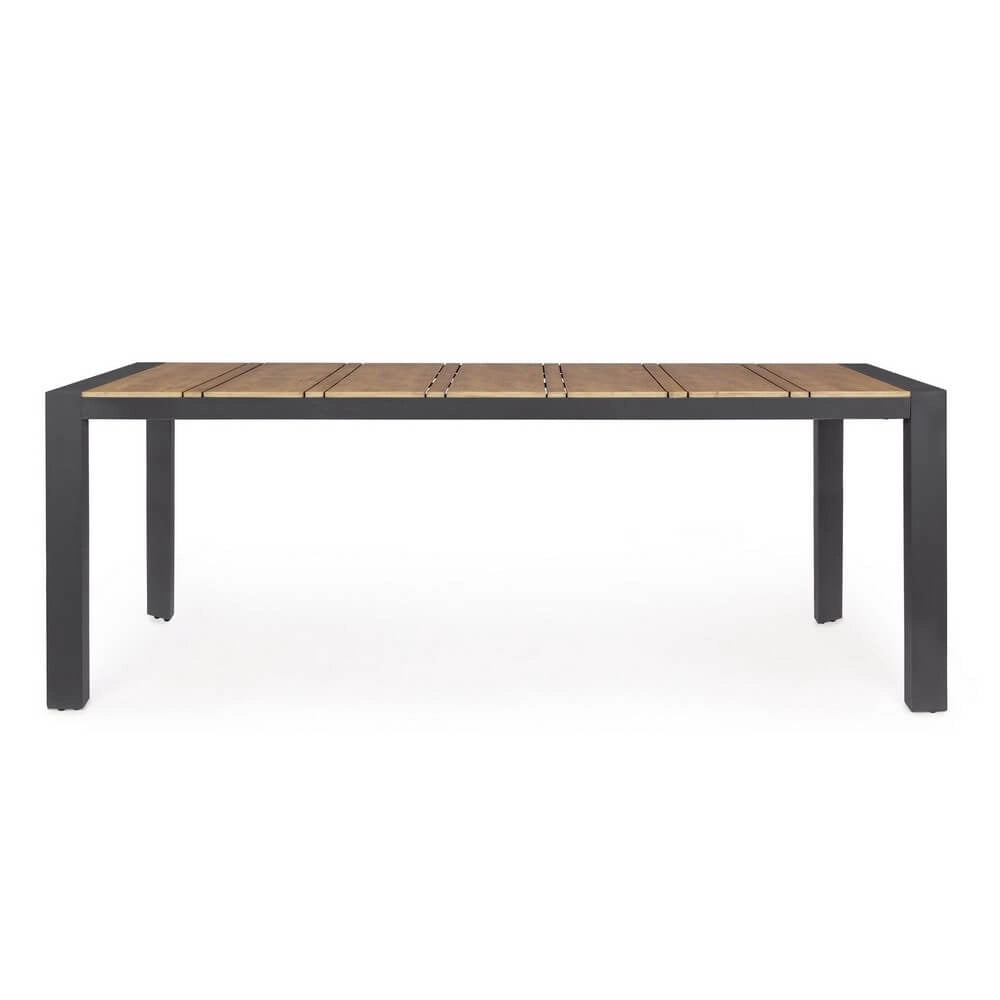 Tavolo da Giardino in Alluminio e Polywood Effetto Teak 198x100 - MESSENGER