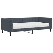 Divano letto | Sof¨¤ letto | Letto singolo con Materasso Grigio Scuro 90x200 cm in Velluto