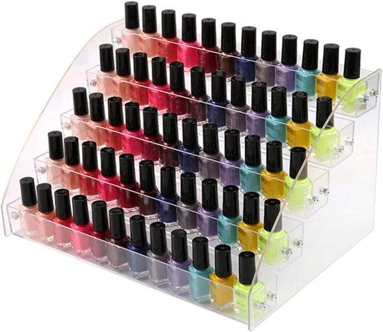 Organizzatore per Cosmetici Rotante - Organizzatore per Cosmetici Transparente - Lavello - 5 Livelli - Acrilico - Adatto per Lacchi e Balsami - Organizzatore per Cosmetici