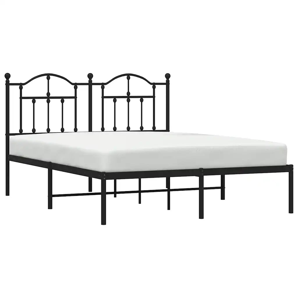 Giroletto con Testiera in Metallo Nero 140x200 cm 353440