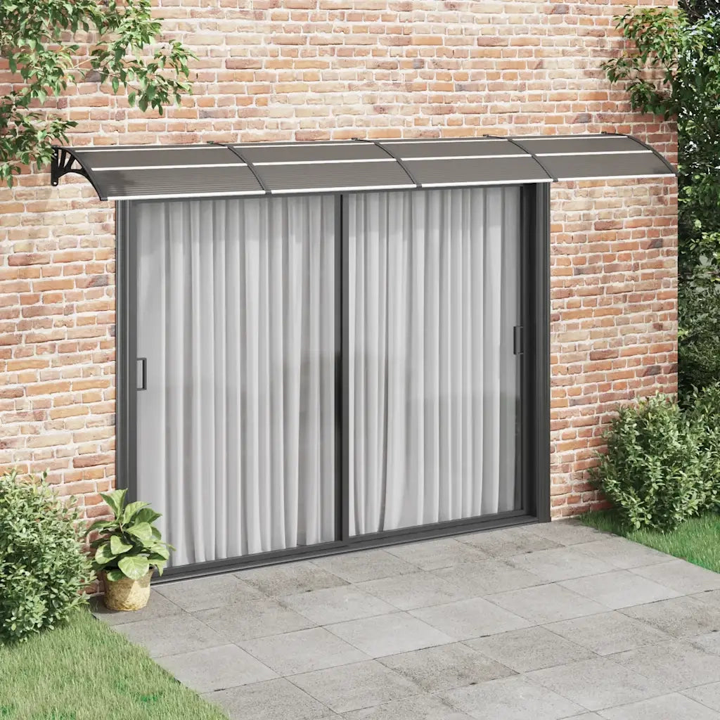 Tettoia per Porta Nera 400x75 cm Policarbonato CFW1269931