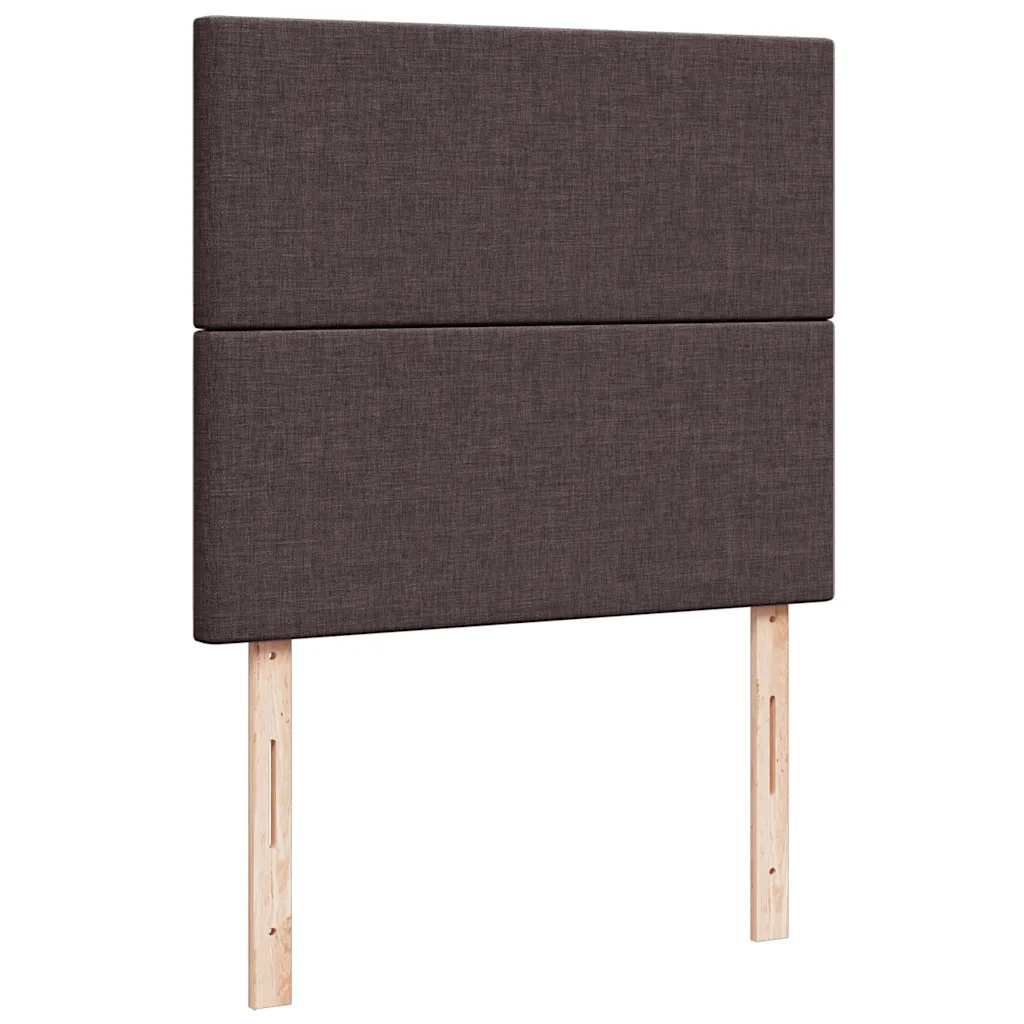 Giroletto a Molle con Materasso Marrone Scuro 120x200cm Tessuto 3292019