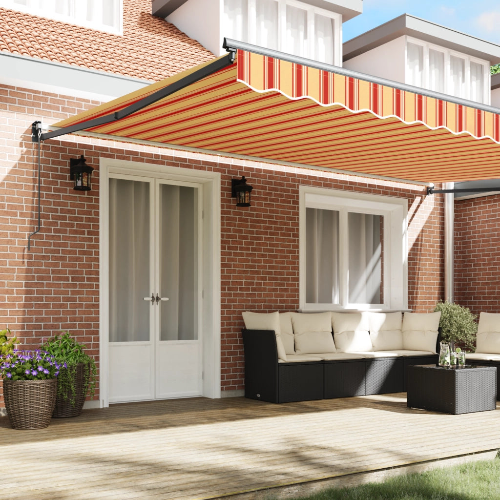 Tenda Retrattile Manuale Gialla e Arancione 500x300 cm