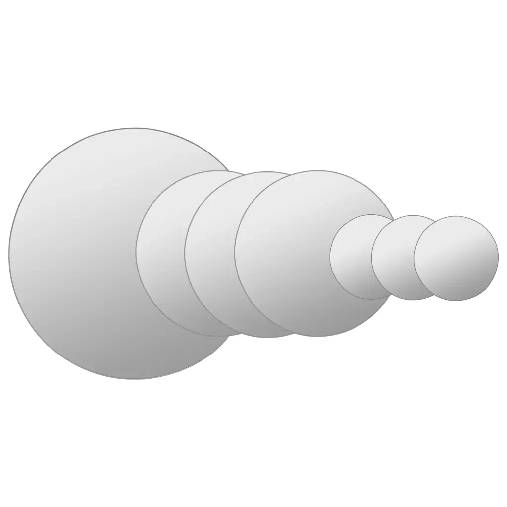 Set di Specchi da Parete 7 pz in Vetro Circolare 245692