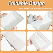 Organizzatore per armadi 3 pezzi - Scatole di stoffa pieghevoli con finestra trasparente per giocattoli, abbigliamento e libri (beige, 36 x 25 x 20 cm)
