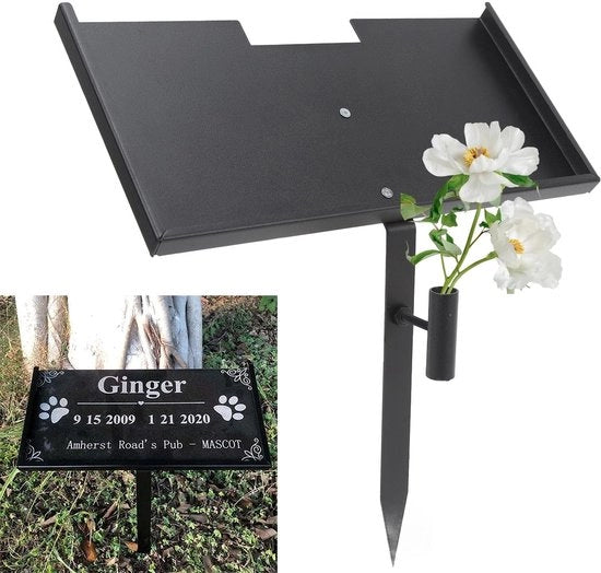 Supporto per Lapide Funeraria - IJzeren Sostegno per Lapide - Montaggio Facile - Resistente all'Assorbimento - Adatto per Persone/Animali di Compagnia - Protezione contro le Condizioni Meteorologiche - Supporto per Lapide Funeraria
