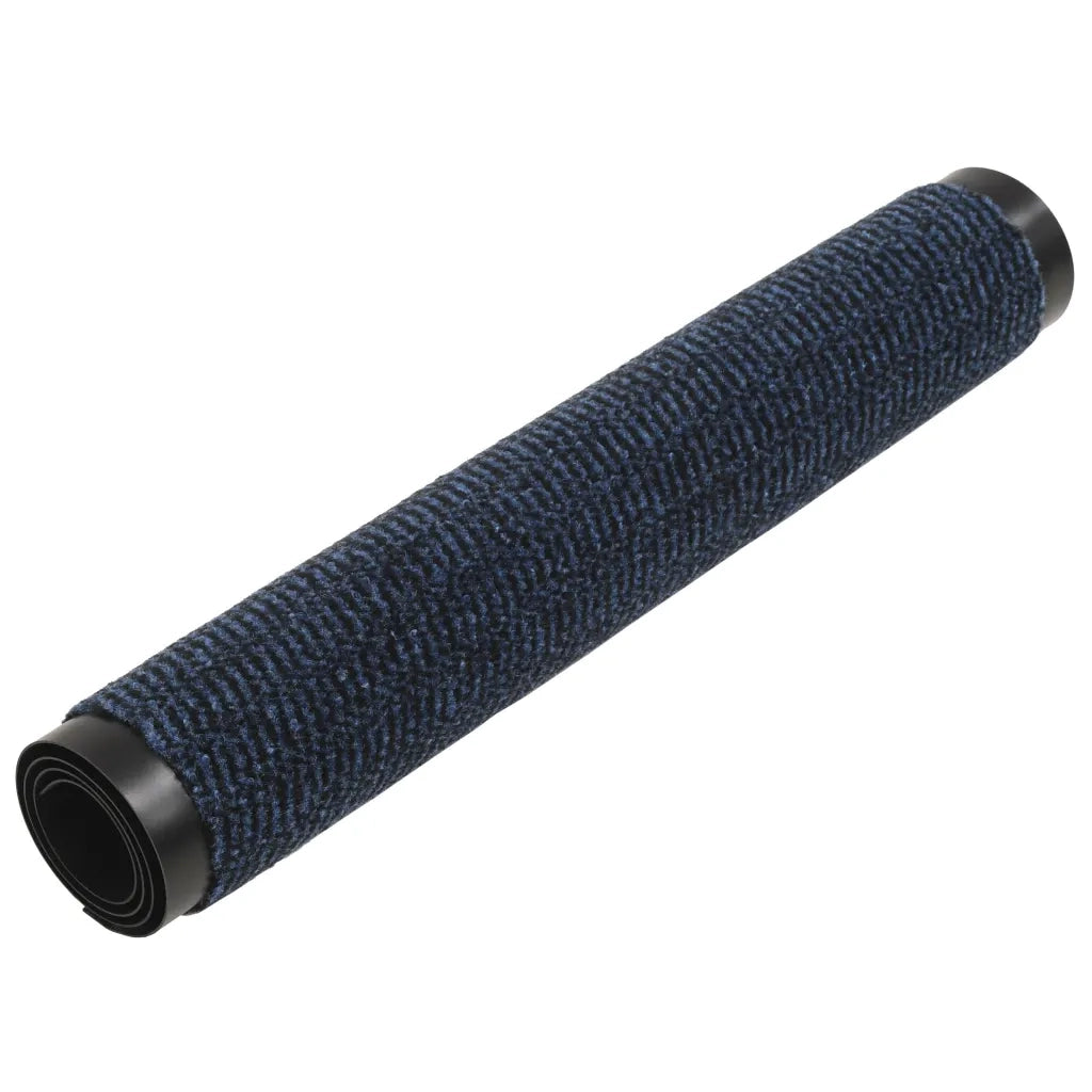 Tappeti Antipolvere 2 pz Rettangolari Trapuntati 40x60 cm Blu 3051604