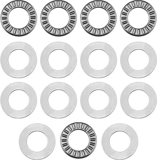Set di Rulli a Bordo con Piastra per Lavatrici - 15.88mm Diametro Interno - 28.6mm Diametro Esterno - 1.984mm Spessore - 0.8mm Spessore di Accoppiamento - Lavi per Prestazioni Ottimali