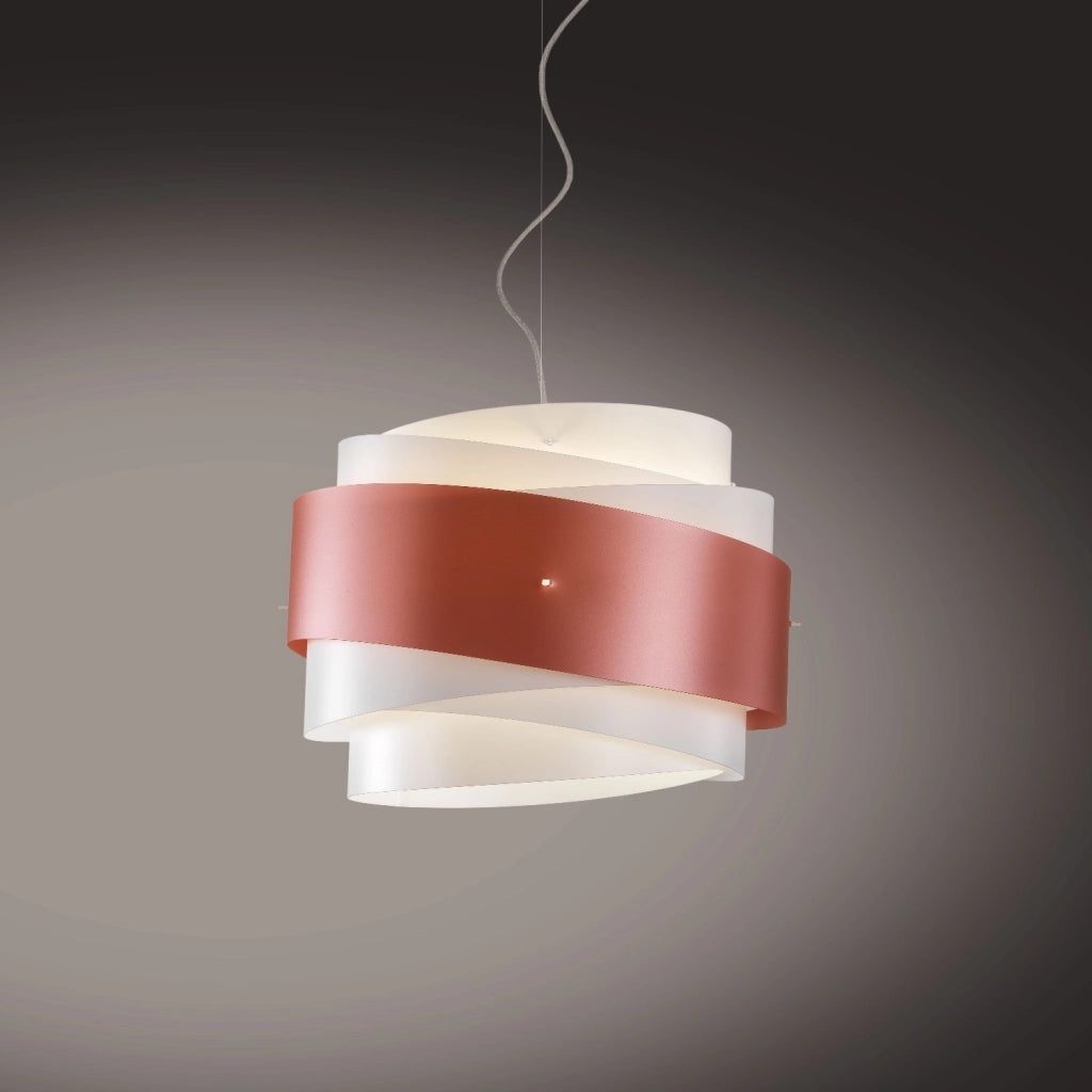 Sospensione Moderna Bea Polilux ® Rame E Metallo Cromo 1 Luce E27 D40Cm