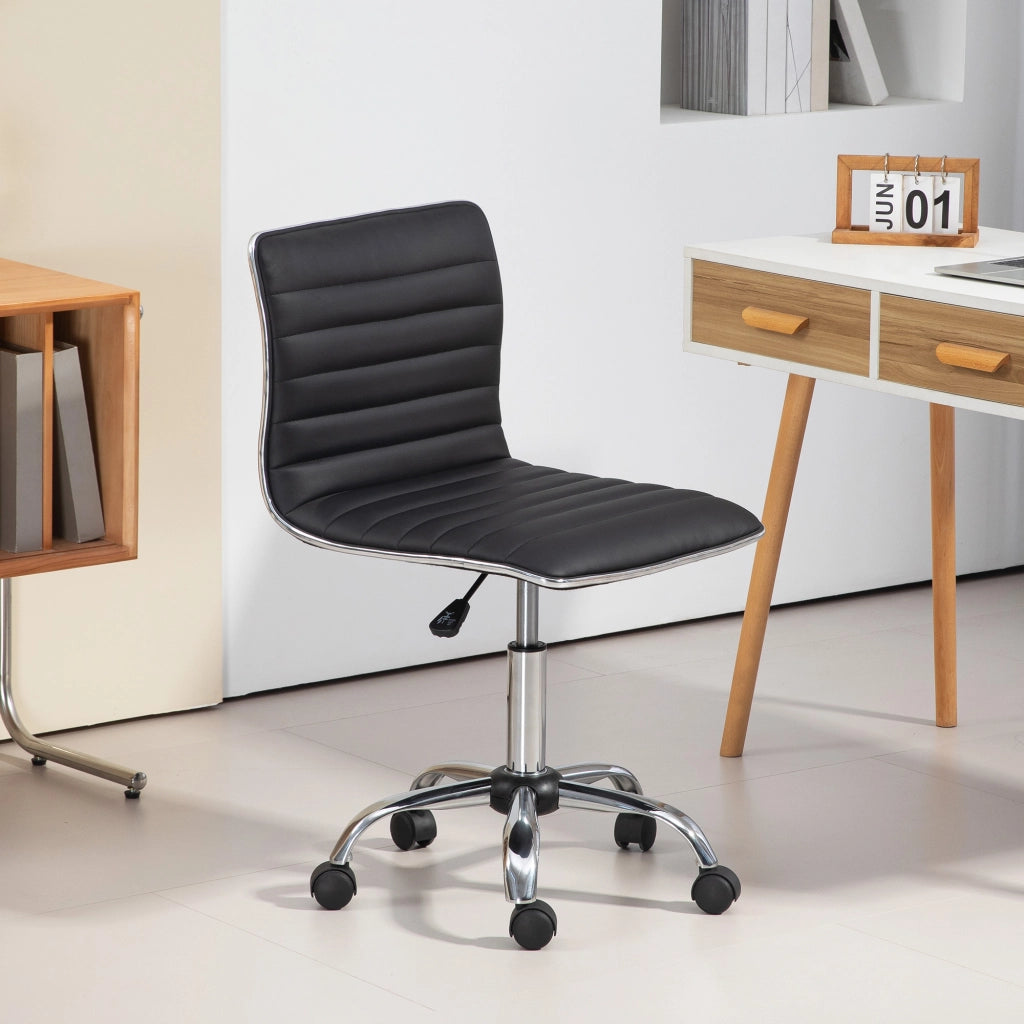 Sedia da Ufficio Ergonomica in Pelle PU ¨C Zephmum ¨C Nero
