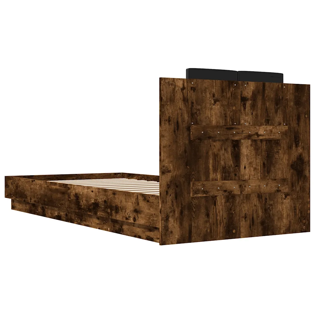 Giroletto con Testiera Rovere Fumo 90x200 cm Legno Multistrato 3209944