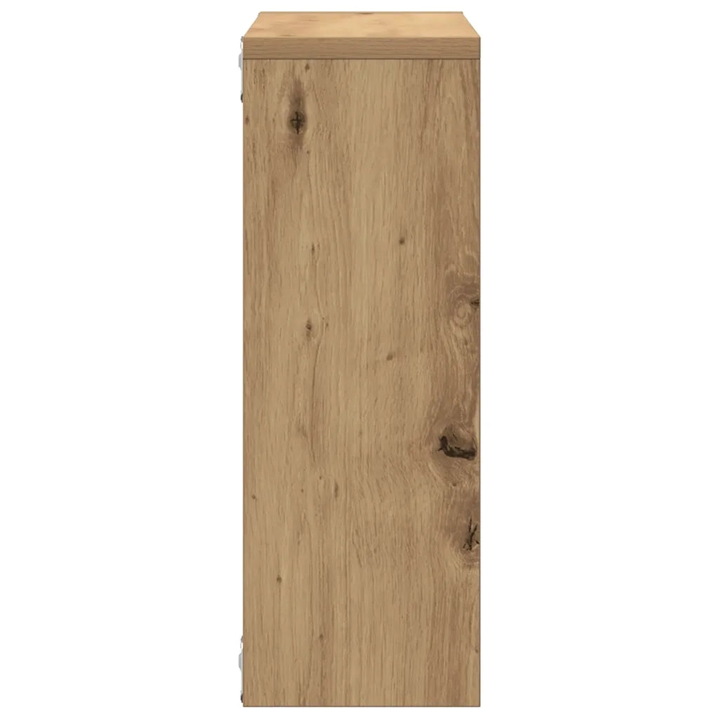 Scaffale a Parete Rovere Artigianale 45x16x45 cm in Truciolato