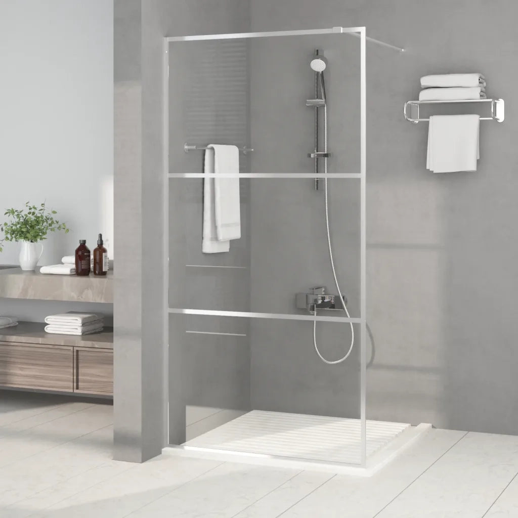 Parete Doccia Walk in Argento 100x195 cm Vetro Trasparente ESG CFW6868260