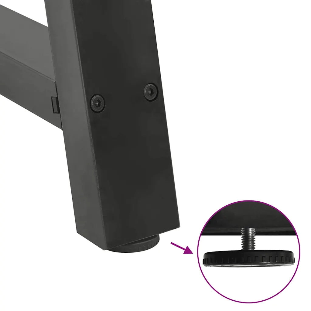 Gambe per Tavolino da Caff¨¨ a Forma di A 2 pz-Set di 2 Gamba per Tavolo Antracite 70x(30-31) cm Acciaio