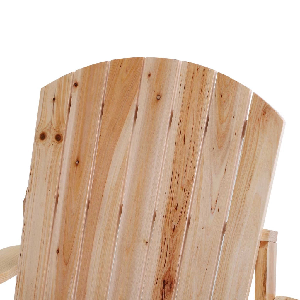 Sedia da giardino Adirondack con portabicchieri; sdraio da giardino con balcone; sedia da balcone in legno massiccio naturale; 72;5 x 97 x 93 cm