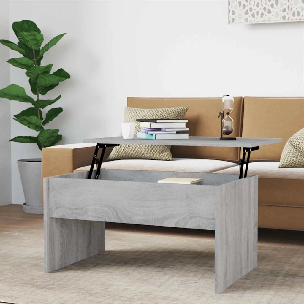 Tavolino salotto | Tavolino da caff¨¨ | Tavolino da Soggiorno Grigio Sonoma 80x50,5x41,5cm Legno Multistrato