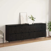 Armadio 3 pcs Rovere Nero 60 x 35 x 70 cm