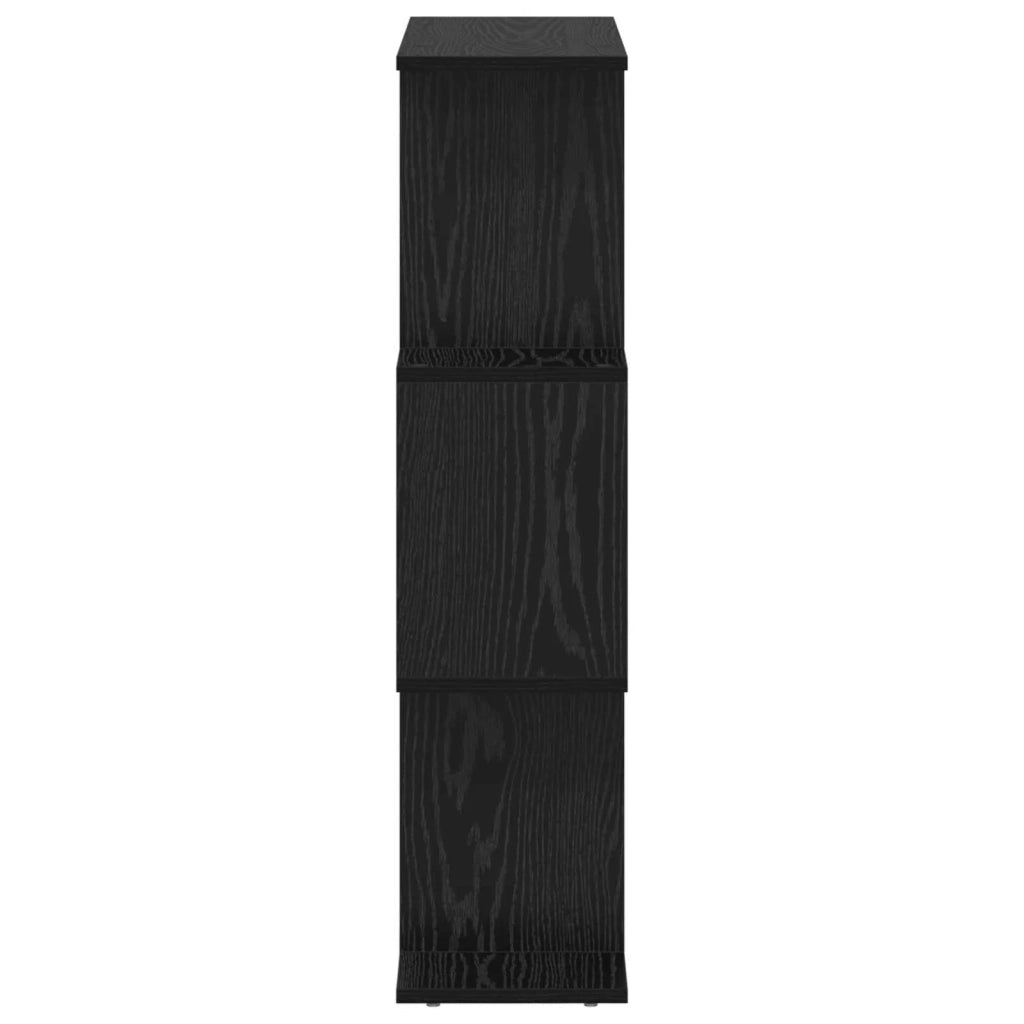 Armadio per Libri 3 livelli 70 x 24 x 97 cm Rovere Nero 879671