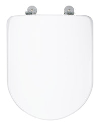 Copriwater Universale 35,3x2,9x43,3 cm in MDF Cerniere in Metallo Cromato Alpina Bianco Lucido