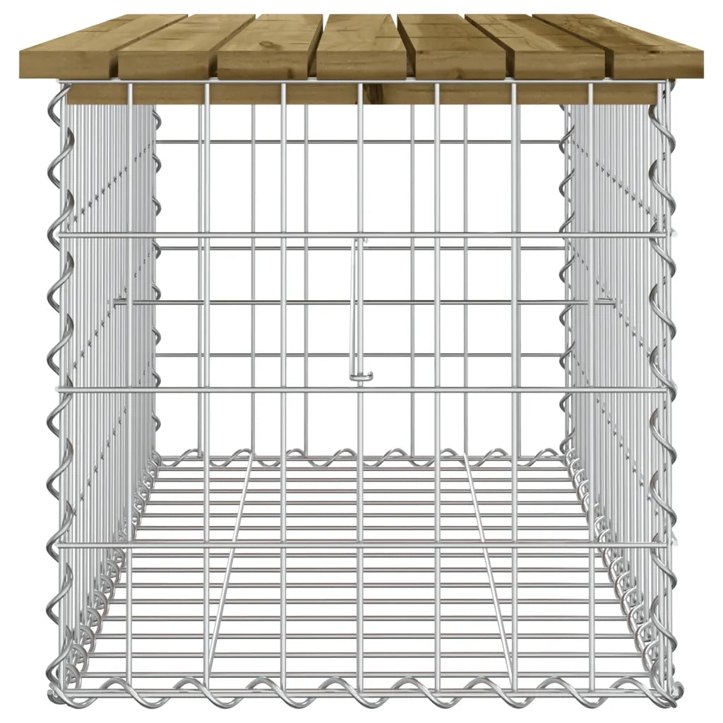 Panca da Giardino Design Gabbione 83x44x42 cm Pino Impregnato 834358