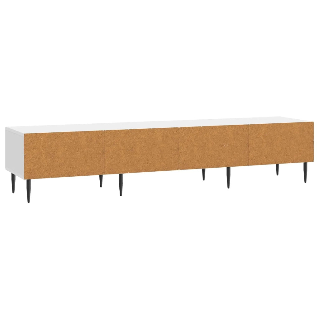 Mobile TV Bianco Lucido 147 x 34,5 x 30 cm Legno ingegnerizzato 894939