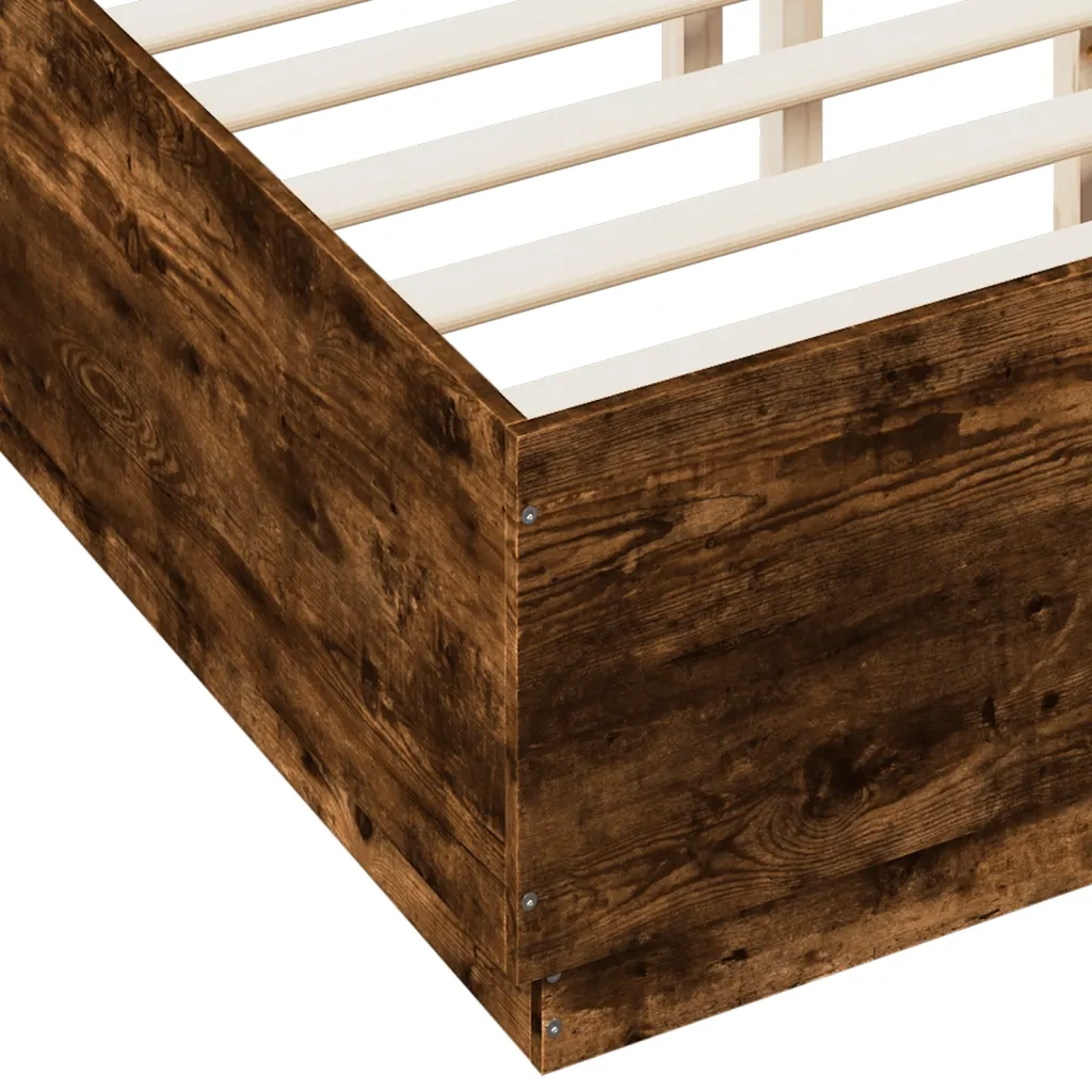 Giroletto Luci LED Rovere Fumo 135x190 cm Legno Multistrato 3209650