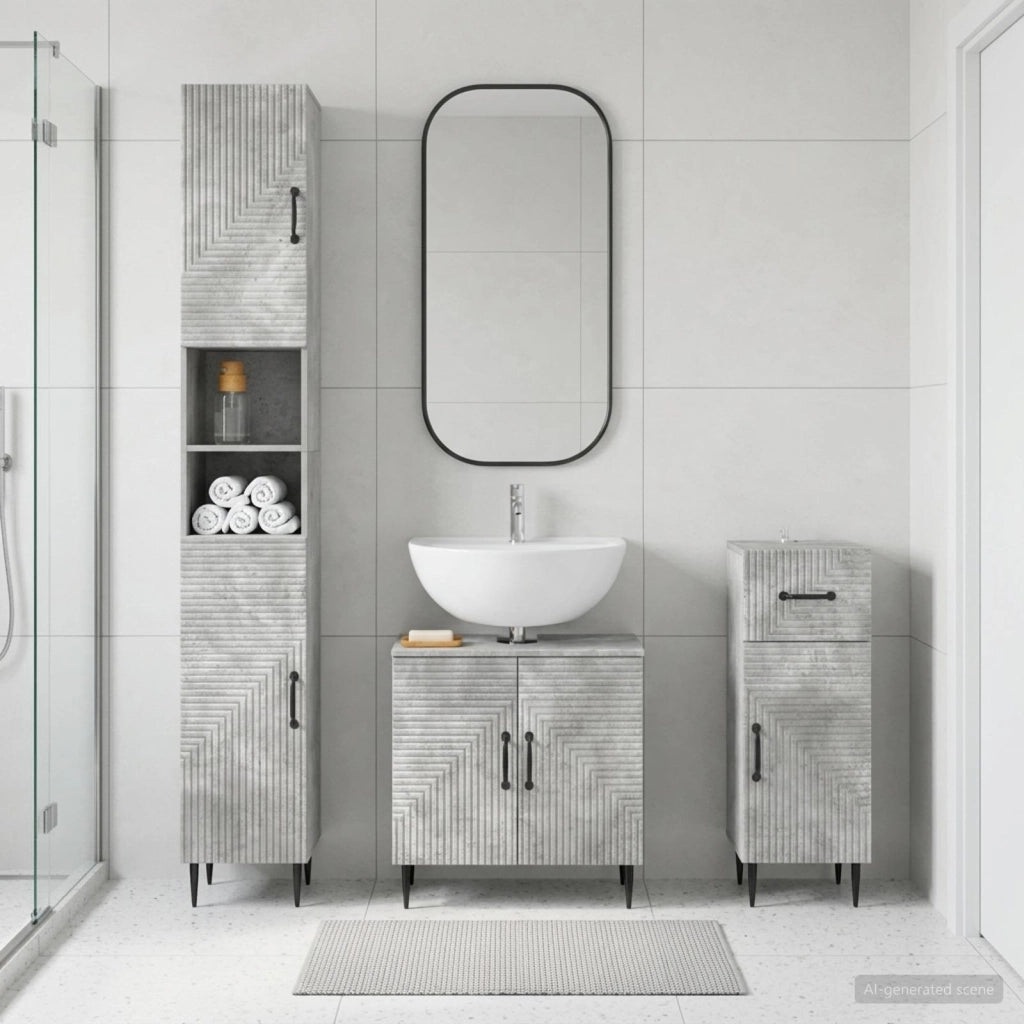 Set di armadietti da bagno in 3 pezzi HAARLEM 3417858