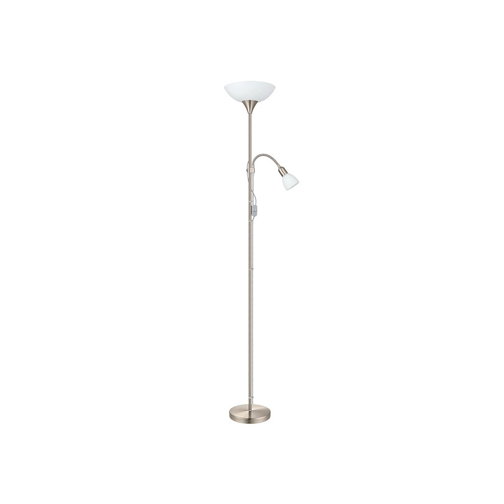 Piantana Contemporanea Up 2 2 Luci Acciaio Grigio