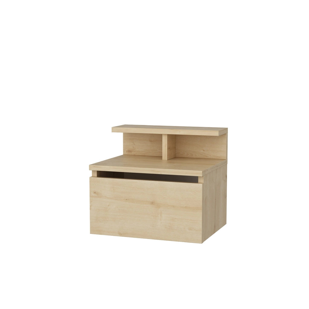 Comodino da parete in legno "Alice" - 40 x 32 x 35 cm - Beige