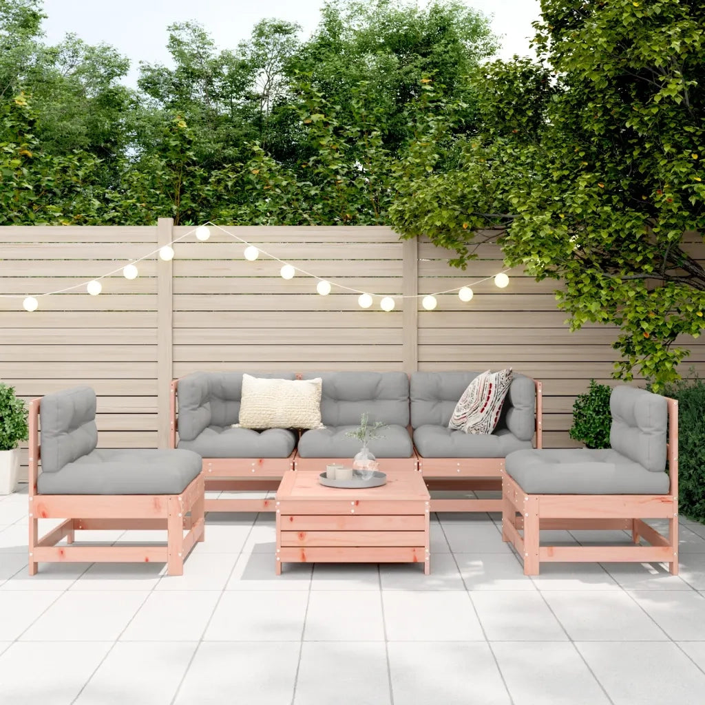 Set Divani da Giardino 6 pz in Legno Massello Abete Douglas 3250722