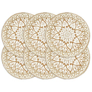 Tovagliette 6 pz Bianche 38cm Rotonde in Jutacod mxl 79474