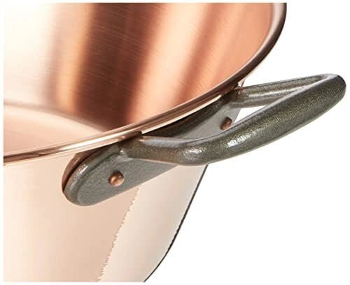 DE BUYER 6200.38N Bacinella in Rame per Marmellata 38 cm 9 L con Manici in Ghisa colore Rame