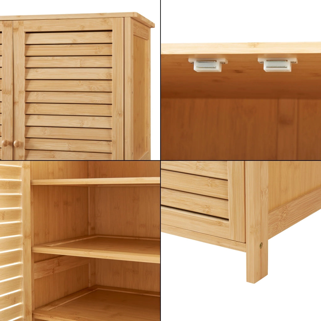 Scarpiera in bambù 88 x 66 x 33 cm naturale 03_0007661
